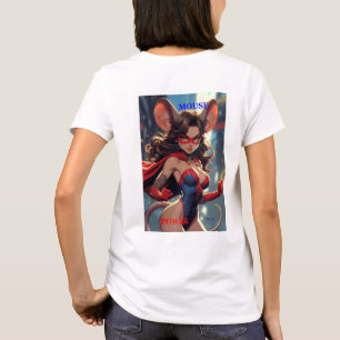 SuperMouse Woman Mouse Power women white T-shirt b