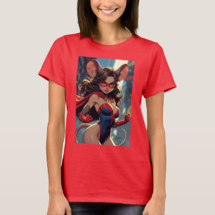 SuperMouse Woman women red T-shirt