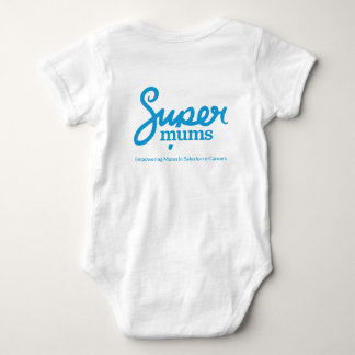 Supermums Babygrow - White Baby Bodysuit