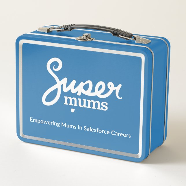 Supermums Metal Lunchbox Blue (Front)
