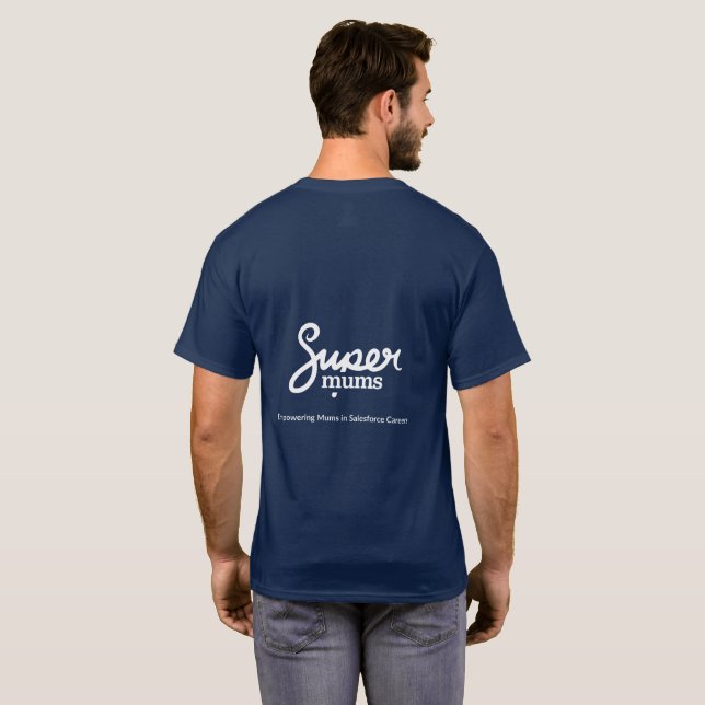 Supermums Round tshirt for Men-Blue (Back Full)
