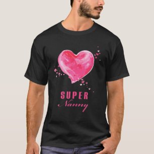 Supernanny Superhero Nanny T Gift Mother Father Da T-Shirt