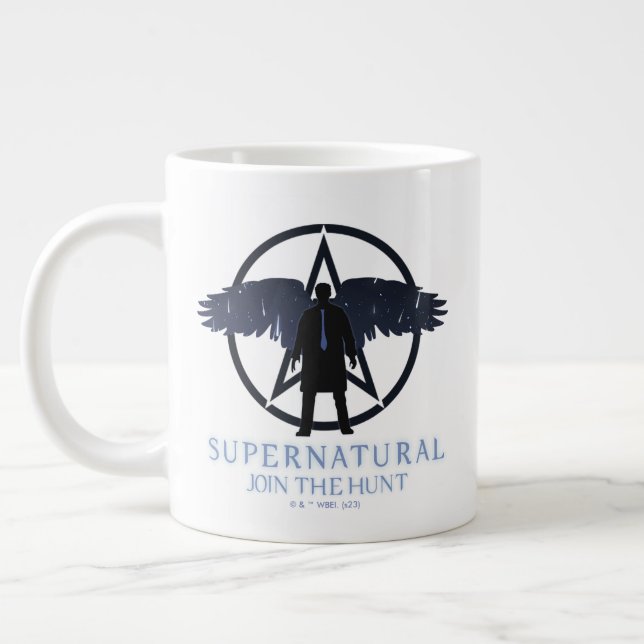 Supernatural Castiel Falling Stars Graphic Large Coffee Mug (Left)