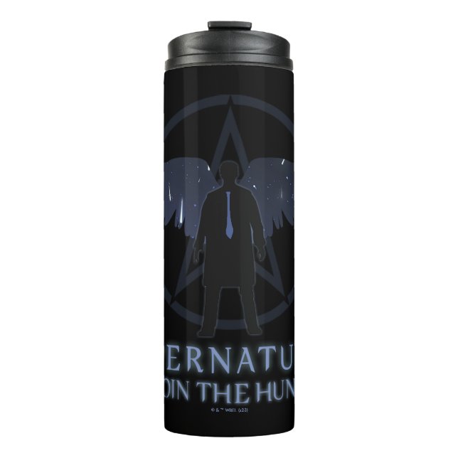 Supernatural Castiel Falling Stars Graphic Thermal Tumbler (Front)