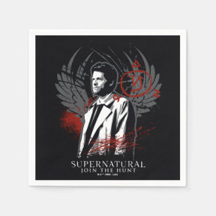 Supernatural Castiel Graffiti Graphic Napkin