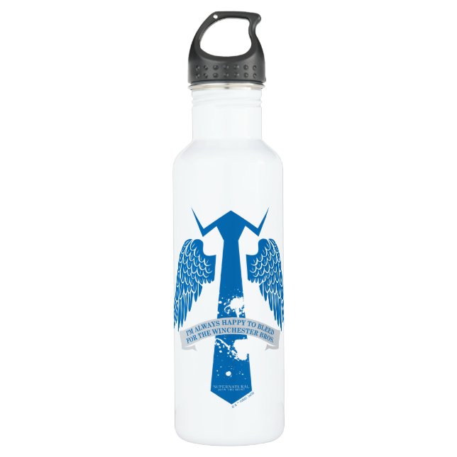 Supernatural Castiel Tie Quote Graphic 710 Ml Water Bottle (Front)