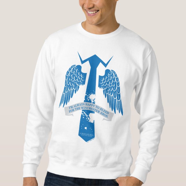 Supernatural Castiel Tie Quote Graphic Sweatshirt (Front)