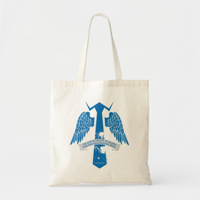 Supernatural Castiel Tie Quote Graphic Tote Bag (Front)