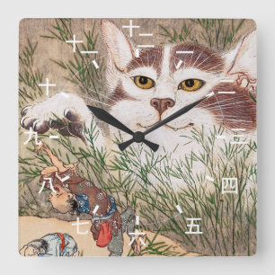 Supernatural Cat Square Wall Clock