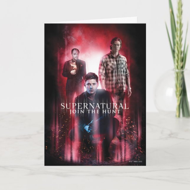 Supernatural Crowley, Dean, and Sam Card (Front)