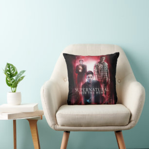 Supernatural Crowley, Dean, and Sam Cushion