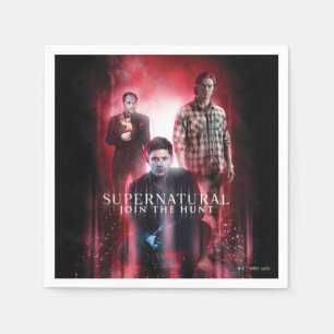 Supernatural Crowley, Dean, and Sam Napkin