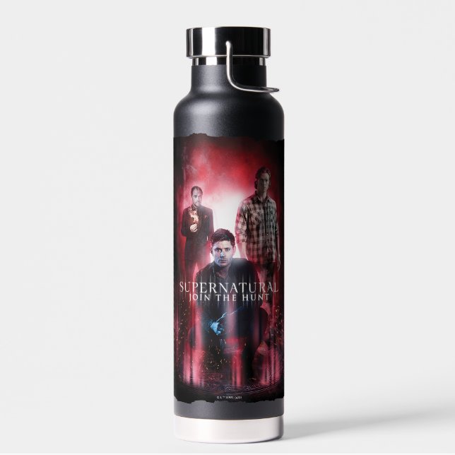 Supernatural Crowley, Dean, and Sam Water Bottle (Left)