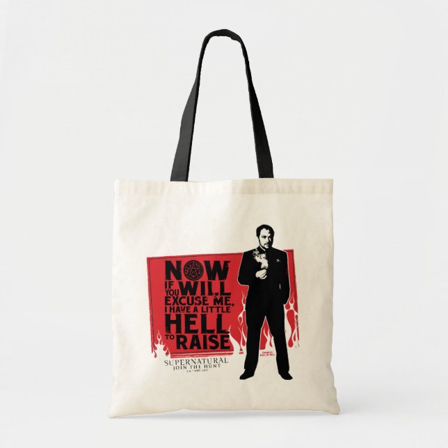 Supernatural Crowley Quote Graphic Tote Bag (Front)