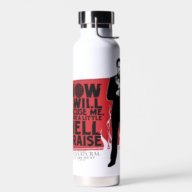 Supernatural Crowley Quote Graphic Water Bottle (Left)