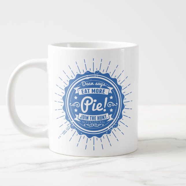 Supernatural "Dean Says Eat More Pie!" Large Coffee Mug (Left)