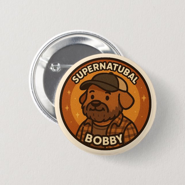 Supernatural Dog - Bobby 6 Cm Round Badge (Front & Back)