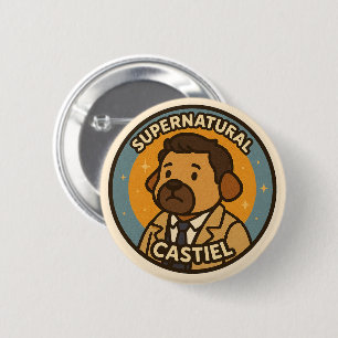 “Supernatural Dog - Castiel” 6 Cm Round Badge