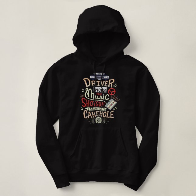 Supernatural Driver Picks The Music Pullover  (Design Front)