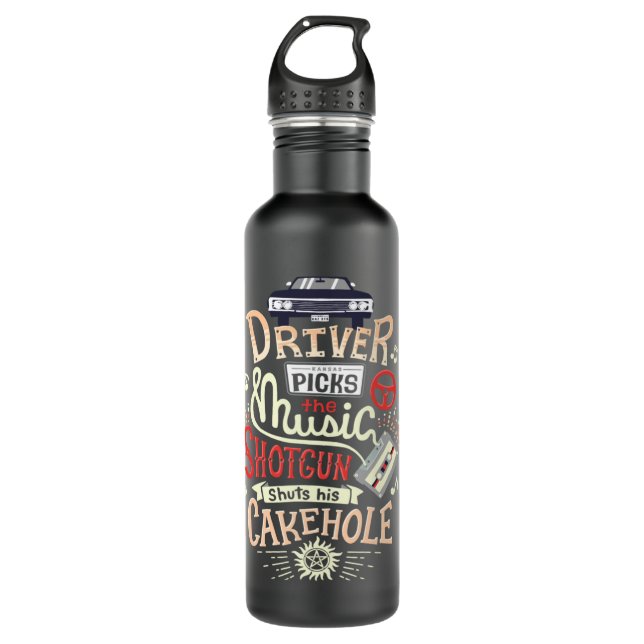 Supernatural Driver Picks The Music Pullover  710 Ml Water Bottle (Front)