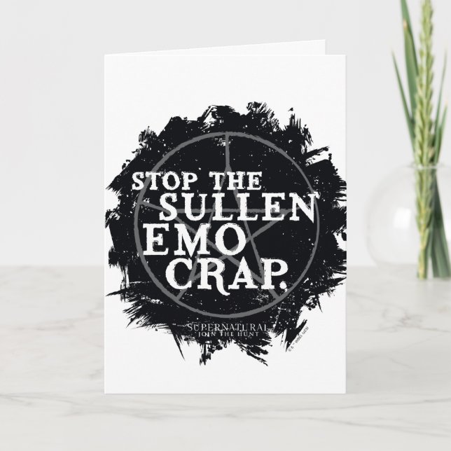 Supernatural "Emo" Quote Card (Front)