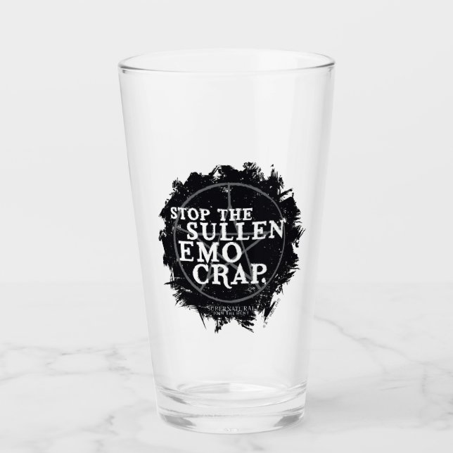 Supernatural "Emo" Quote Glass (Front)