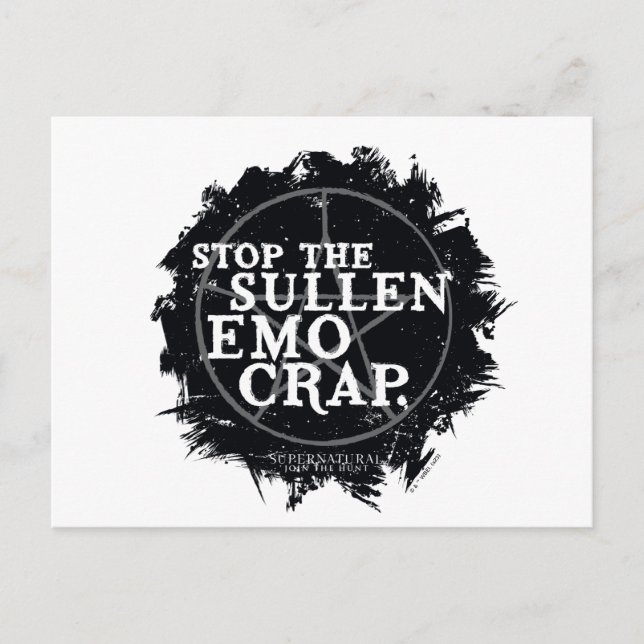 Supernatural "Emo" Quote Postcard (Front)