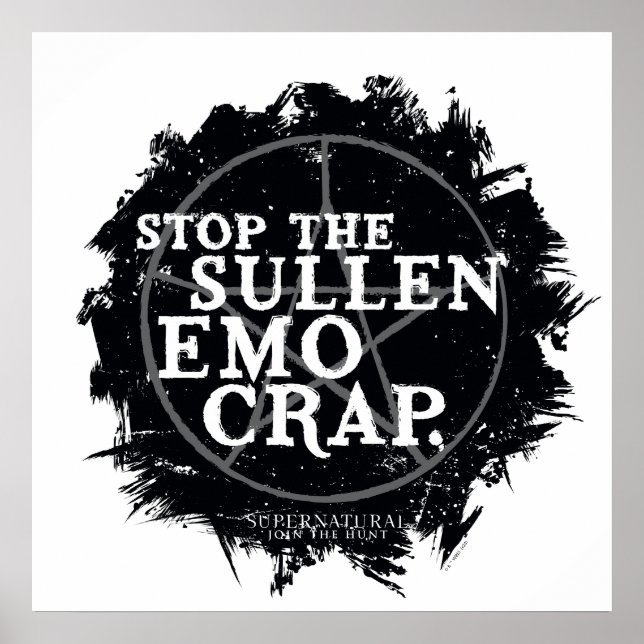 Supernatural "Emo" Quote Poster (Front)