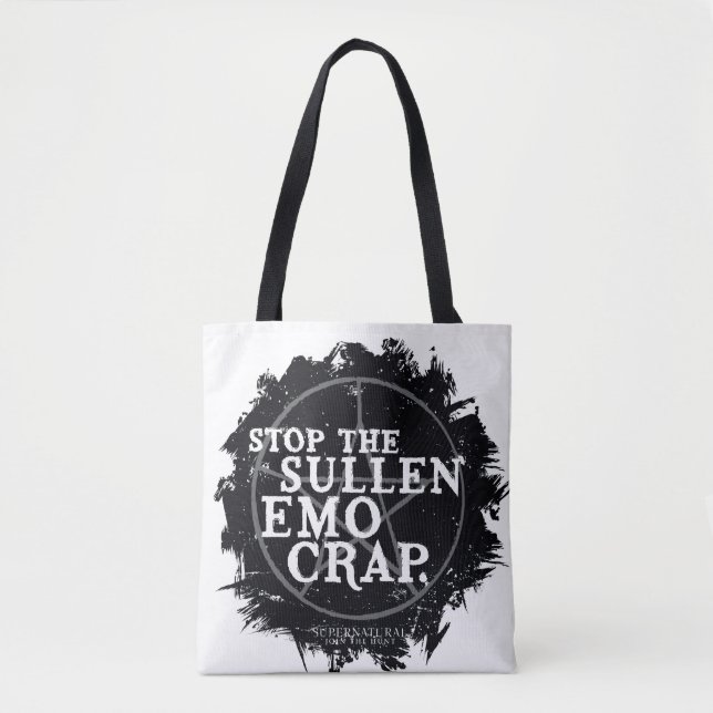 Supernatural "Emo" Quote Tote Bag (Front)