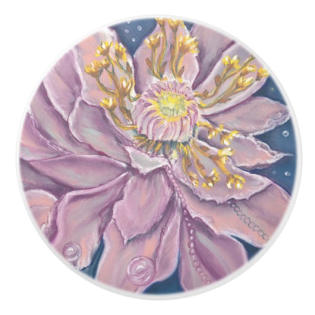 Supernatural Flower Ceramic Knob (Front)