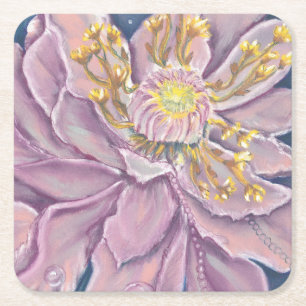 Supernatural Flower Square Paper Coaster
