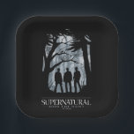 Supernatural Forest Silhouette Graphic Paper Plate<br><div class="desc">Check out this Supernatural graphic featuring Castiel,  Dean and Sam Winchester standing silhouetted by the forest!</div>