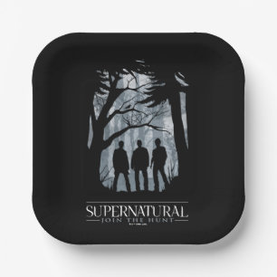 Supernatural Forest Silhouette Graphic Paper Plate