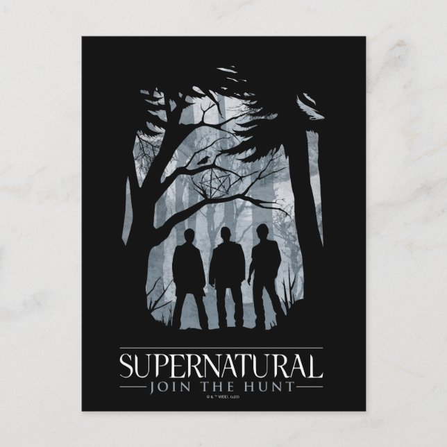 Supernatural Forest Silhouette Graphic Postcard (Front)