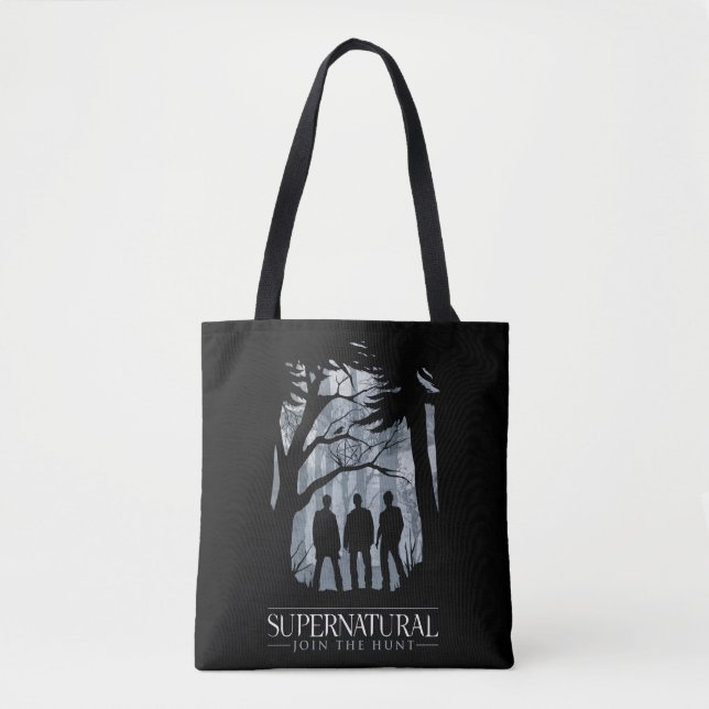 Supernatural Forest Silhouette Graphic Tote Bag (Front)
