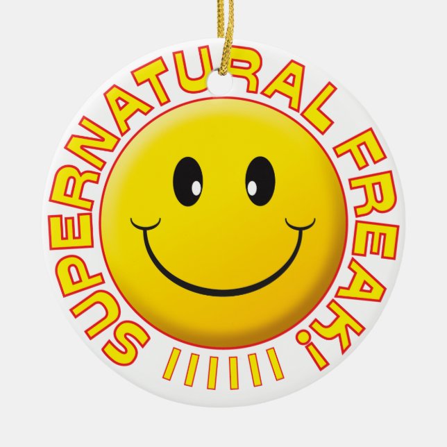 Supernatural Freak Smile Ceramic Tree Decoration (Front)