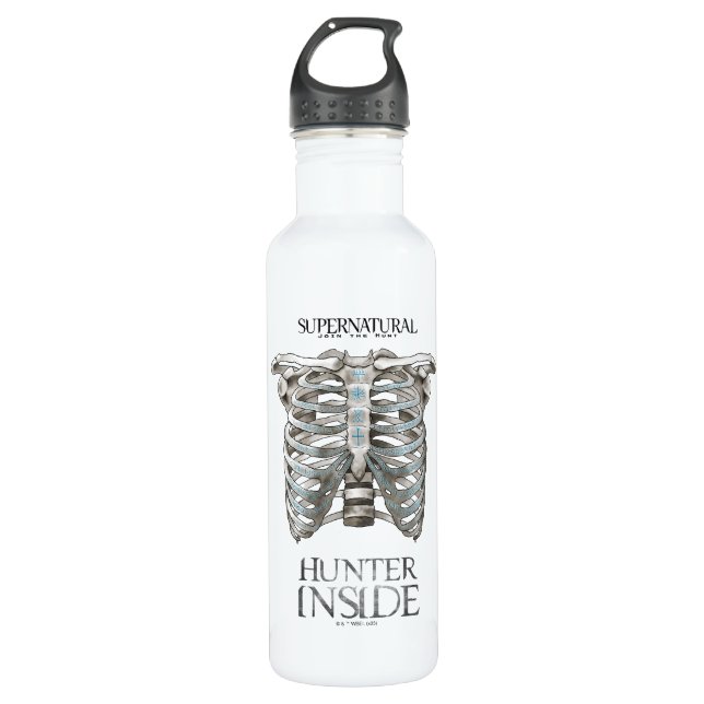 Supernatural "Hunter Inside" Ribcage Graphic 710 Ml Water Bottle (Front)