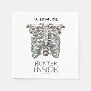 Supernatural "Hunter Inside" Ribcage Graphic Napkin