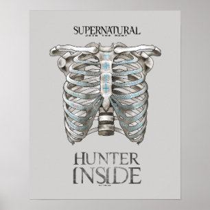Supernatural "Hunter Inside" Ribcage Graphic Poster