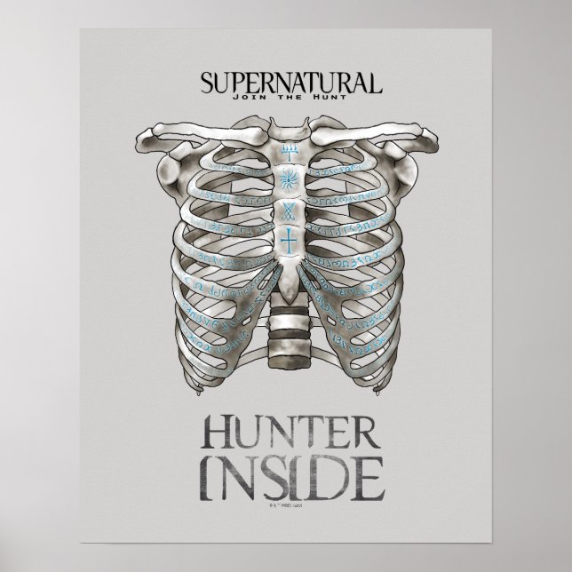 Supernatural "Hunter Inside" Ribcage Graphic Poster (Front)