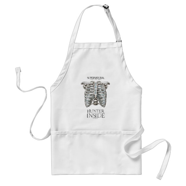 Supernatural "Hunter Inside" Ribcage Graphic Standard Apron (Front)