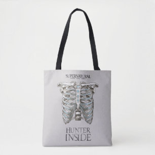 Supernatural "Hunter Inside" Ribcage Graphic Tote Bag