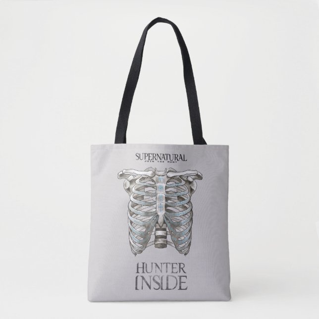 Supernatural "Hunter Inside" Ribcage Graphic Tote Bag (Front)