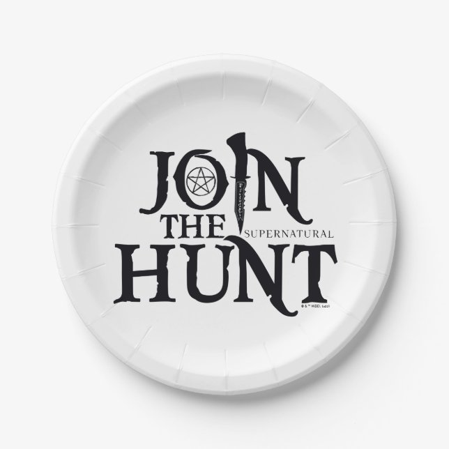 Supernatural "Join the Hunt" Paper Plate (Front)