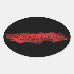Supernatural "Join the Hunt" Red Splash Oval Sticker