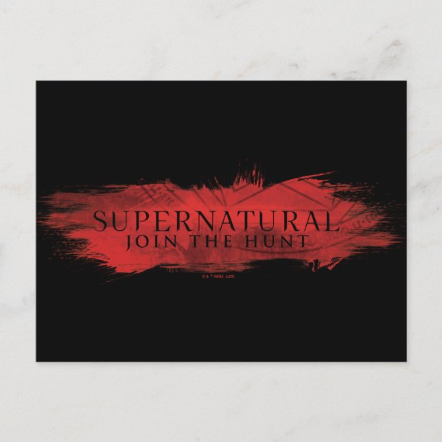 Supernatural "Join the Hunt" Red Splash Postcard (Front)