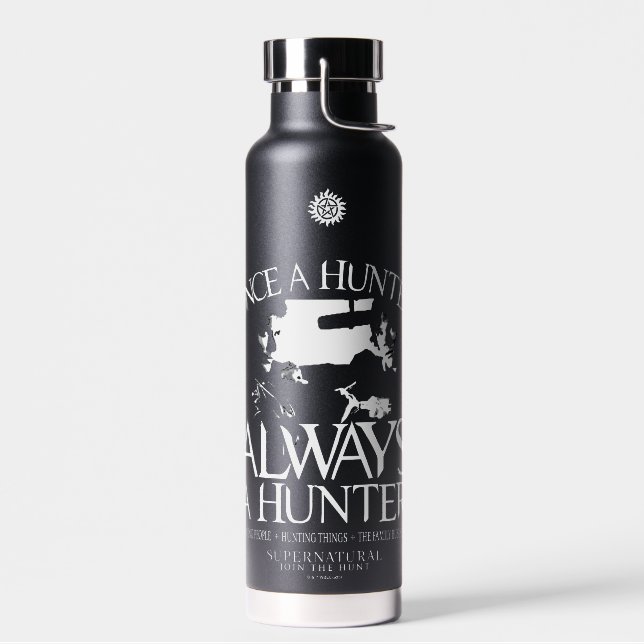 Supernatural "Once a Hunter, Always a Hunter" Water Bottle (Left)