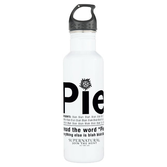 Supernatural "Pie" Quote 710 Ml Water Bottle (Front)