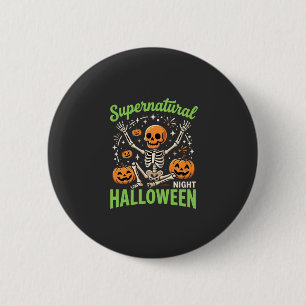 Supernatural Skeleton Halloween Vector Design_1 6 Cm Round Badge