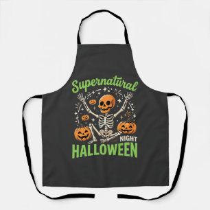 Supernatural Skeleton Halloween Vector Design_1 Apron